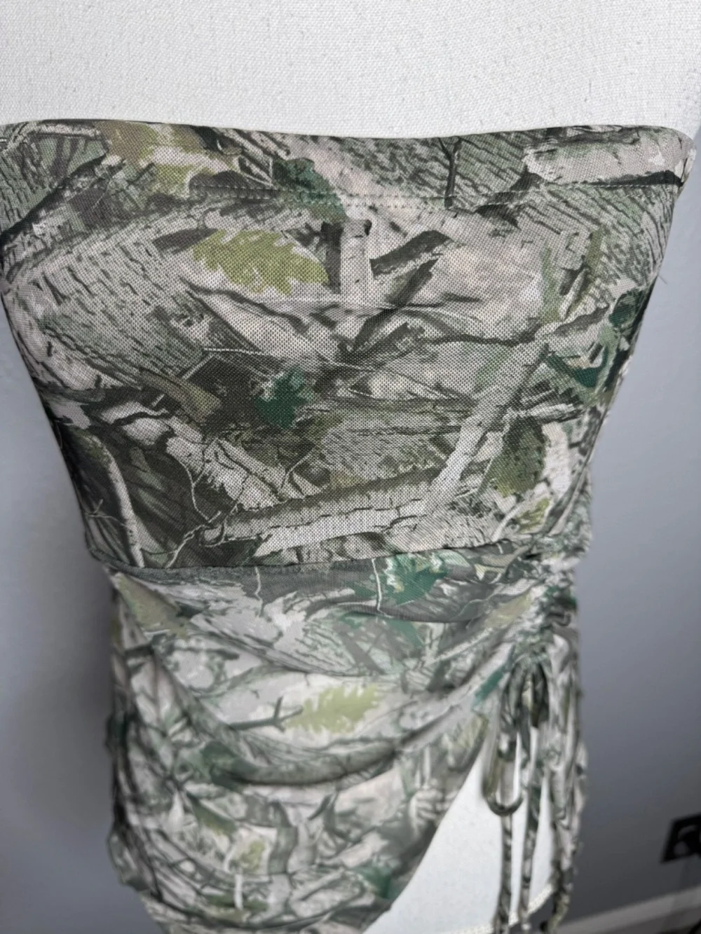 Rebellious Dreamer‎ XL camouflage strapless ruching top